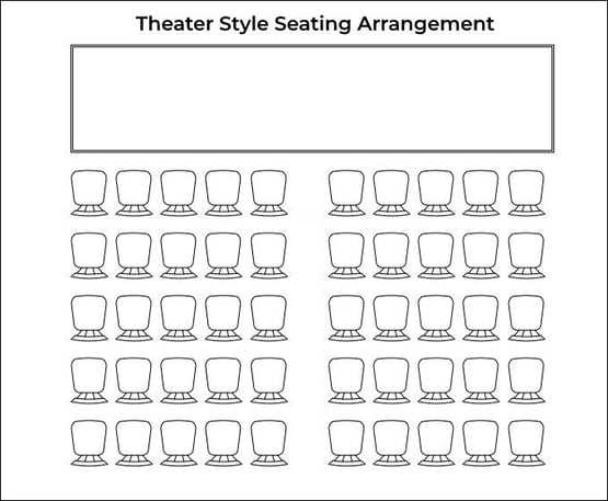 theater style seating diagram